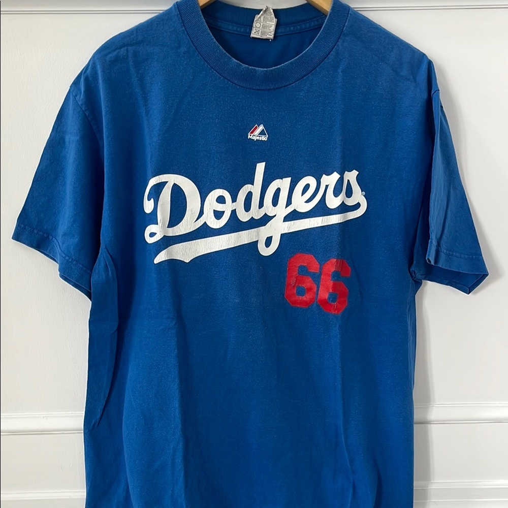 Vintage Dodgers Puig 66 Majestic T-Shirt